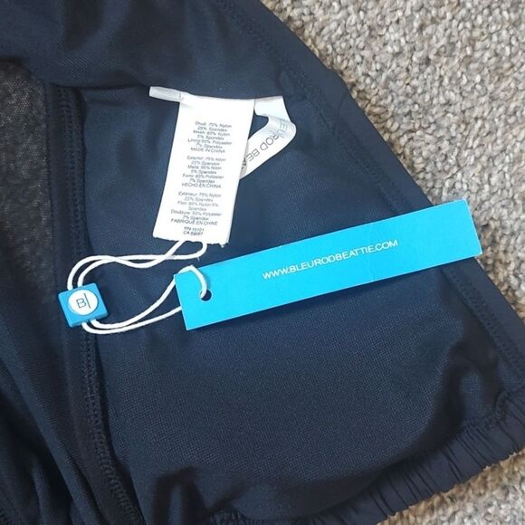 New With Tag Bleu Rod Beattie Size 4 Don't Mesh With Me One-piece Black Swimsuit - Picture 8 of 13
